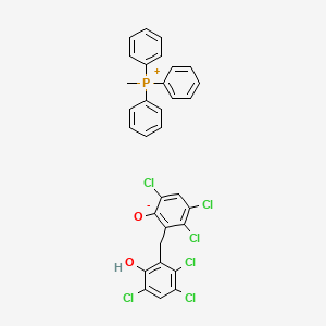 molecular formula C32H23Cl6O2P B12696732 methyl(triphenyl)phosphanium;3,4,6-trichloro-2-[(2,3,5-trichloro-6-hydroxyphenyl)methyl]phenolate CAS No. 94201-81-7