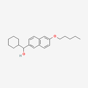 molecular formula C22H30O2 B12696744 alpha-Cyclohexyl-6-(pentyloxy)-2-naphthalenemethanol CAS No. 158501-39-4