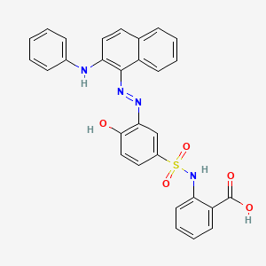 molecular formula C29H22N4O5S B12696795 2-[[[4-Hydroxy-3-[[2-(phenylamino)-1-naphthyl]azo]phenyl]sulphonyl]amino]benzoic acid CAS No. 79817-64-4