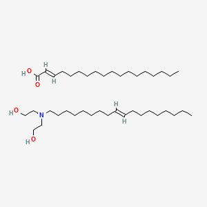 molecular formula C22H45NO2.C18H34O2<br>C40H79NO4 B12696815 Einecs 308-460-7 CAS No. 98072-11-8