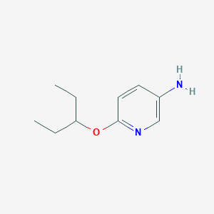 molecular formula C10H16N2O B12696820 5-Amino-2-(1-ethylpropoxy)pyridine 