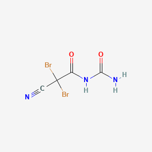 molecular formula C4H3Br2N3O2 B12696834 2,2-Dibromo-N-carbamoyl-2-cyanoacetamide CAS No. 93803-48-6