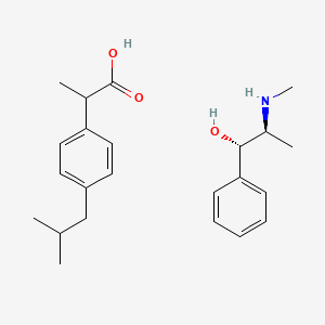 molecular formula C23H33NO3 B12696847 Ibuprofen and pseudoephedrine CAS No. 139076-73-6
