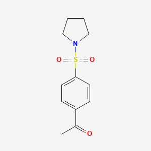 molecular formula C12H15NO3S B1269687 1-[4-(Pyrrolidin-1-ylsulfonyl)phenyl]ethanone CAS No. 58722-33-1