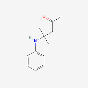 molecular formula C12H17NO B1269692 4-Anilino-4-methylpentan-2-one CAS No. 88187-84-2