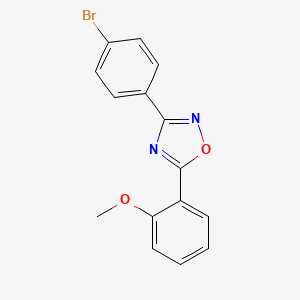 molecular formula C15H11BrN2O2 B1269695 3-(4-Bromophenyl)-5-(2-methoxyphenyl)-1,2,4-oxadiazole CAS No. 331989-19-6