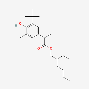 molecular formula C22H36O3 B12696950 2-Ethylhexyl 2-(3-tert-butyl-4-hydroxy-5-methylphenyl)propanoate CAS No. 75248-95-2
