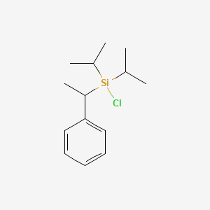 molecular formula C14H23ClSi B12696966 Silane, chlorobis(1-methylethyl)(1-phenylethyl)- CAS No. 175449-28-2