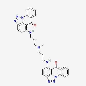molecular formula C33H29N9O2 B12696982 6H-(1,2,3)Triazolo(4,5,1-de)acridin-6-one, 5,5'-((methylimino)bis(3,1-propanediylimino))bis- CAS No. 197903-10-9