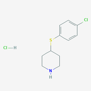 molecular formula C11H15Cl2NS B012697 4-((4-Chlorophenyl)thio)piperidine hydrochloride CAS No. 101798-64-5