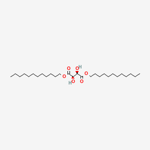 molecular formula C28H54O6 B12697027 Dilauryl tartrate CAS No. 66584-29-0