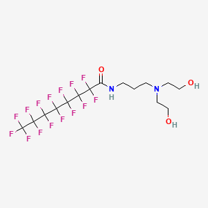 molecular formula C15H17F15N2O3 B12697039 N-[3-[bis(2-hydroxyethyl)amino]propyl]-2,2,3,3,4,4,5,5,6,6,7,7,8,8,8-pentadecafluorooctanamide CAS No. 41358-63-8