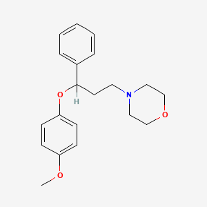 molecular formula C20H25NO3 B12697074 4-(3-(4-Methoxyphenoxy)-3-phenylpropyl)morpholine CAS No. 157846-74-7
