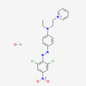 molecular formula C21H21Cl2N5O3 B12697119 1-[2-[[4-[(2,6-Dichloro-4-nitrophenyl)azo]phenyl]ethylamino]ethyl]pyridinium hydroxide CAS No. 93919-20-1