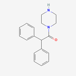 molecular formula C20H21F3N2O3 B1269717 2,2-Diphenyl-1-(piperazin-1-yl)ethanone CAS No. 435345-44-1