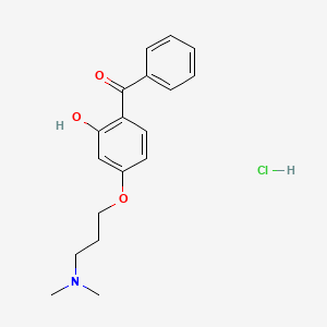 molecular formula C18H22ClNO3 B12697207 4-(3-(Dimethylamino)propoxy)-2-hydroxybenzophenone hydrochloride CAS No. 83803-89-8