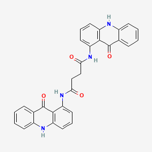 molecular formula C30H22N4O4 B12697227 Butanediamide, N,N'-bis(9,10-dihydro-9-oxo-1-acridinyl)- CAS No. 114069-29-3