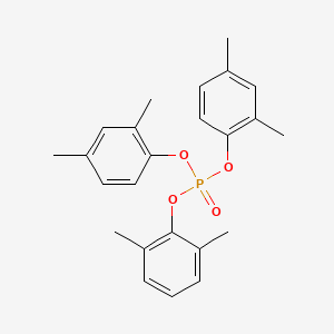 molecular formula C24H27O4P B12697240 Phosphoric acid, bis(2,4-dimethylphenyl) 2,6-dimethylphenyl ester CAS No. 86864-91-7