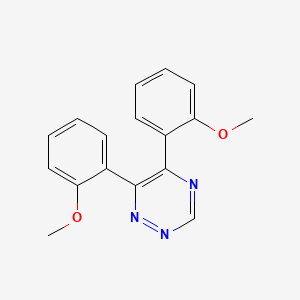 molecular formula C17H15N3O2 B12697260 as-Triazine, 5,6-bis(o-methoxyphenyl)- CAS No. 102486-50-0