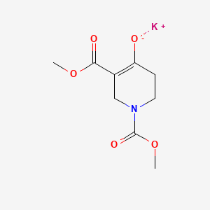 molecular formula C9H12KNO5 B12697275 Potassium dimethyl 5,6-dihydro-4-oxido-2H-pyridine-1,3-dicarboxylate CAS No. 83898-39-9