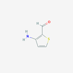 molecular formula C5H5NOS B1269734 3-Aminothiophene-2-carbaldehyde CAS No. 56489-01-1