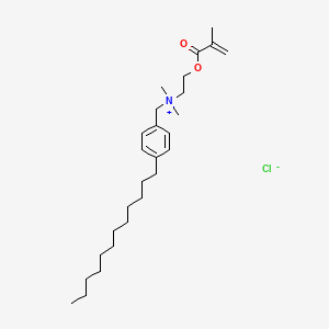 molecular formula C27H46ClNO2 B12697368 (p-Dodecylbenzyl)dimethyl(2-((2-methyl-1-oxoallyl)oxy)ethyl)ammonium chloride CAS No. 93963-47-4
