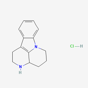 molecular formula C14H17ClN2 B12697442 2,3,3A,4,5,6-hexahydro-1H-indolo[3,2,1-de][1,5]naphthyridine monohydrochloride CAS No. 92446-57-6