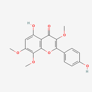molecular formula C18H16O7 B12697475 Herbacetin 3,7,8-trimethyl ether CAS No. 6586-29-4