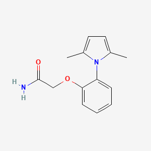 molecular formula C14H16N2O2 B12697486 Acetamide, 2-(o-(2,5-dimethyl-1-pyrrolyl)phenoxy)- CAS No. 92233-38-0