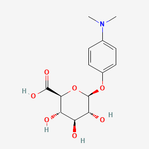 molecular formula C14H19NO7 B12697499 beta-D-Glucopyranosiduronic acid, 4-(dimethylamino)phenyl- CAS No. 71307-20-5