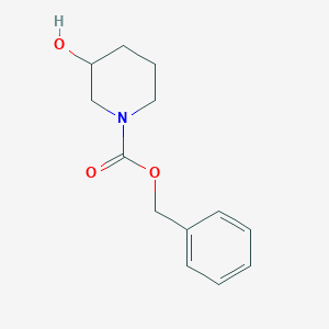 molecular formula C13H17NO3 B1269754 Benzyl 3-hydroxypiperidine-1-carboxylate CAS No. 95798-22-4