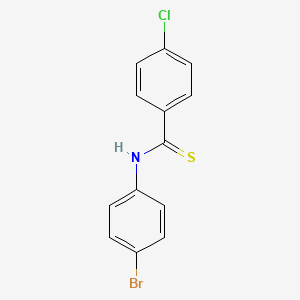 molecular formula C13H9BrClNS B12697545 Benzenecarbothioamide, N-(4-bromophenyl)-4-chloro- CAS No. 21011-43-8