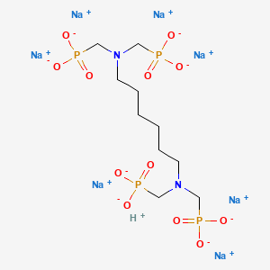 molecular formula C10H21N2Na7O12P4 B12697547 Heptasodium hydrogen (hexane-1,6-diylbis(nitrilobis(methylene)))tetrakisphosphonate CAS No. 94023-17-3