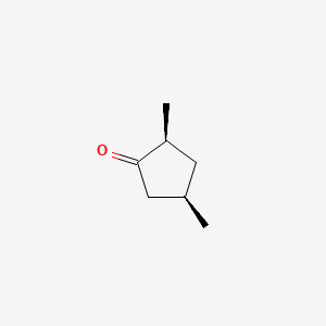 molecular formula C7H12O B12697562 Cyclopentanone, 2,4-dimethyl-, cis- CAS No. 51548-09-5