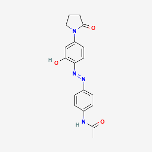 molecular formula C18H18N4O3 B12697571 N-[4-[[2-Hydroxy-4-(2-oxo-1-pyrrolidinyl)phenyl]azo]phenyl]acetamide CAS No. 85223-04-7