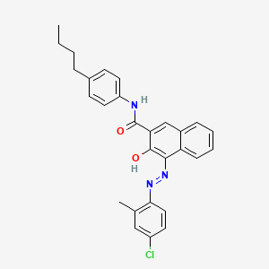 molecular formula C28H26ClN3O2 B12697578 N-(4-Butylphenyl)-4-[(4-chloro-2-methylphenyl)azo]-3-hydroxynaphthalene-2-carboxamide CAS No. 94094-69-6