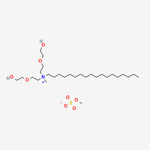 molecular formula C28H61NO8S B12697592 Bis(2-(2-hydroxyethoxy)ethyl)methyl(octadecyl)ammonium methyl sulphate CAS No. 94138-99-5