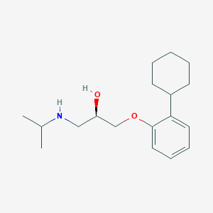 molecular formula C18H29NO2 B12697628 Exaprolol, (R)- CAS No. 101312-73-6