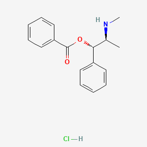 molecular formula C17H20ClNO2 B12697636 Pseudoephedrine, benzoate (ester), hydrochloride, (+)- CAS No. 7699-91-4
