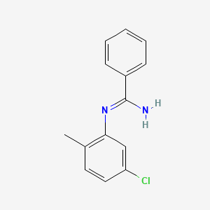 molecular formula C14H13ClN2 B12697705 Benzenecarboximidamide, N-(5-chloro-2-methylphenyl)- CAS No. 82635-73-2