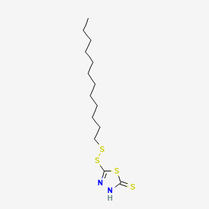 molecular formula C14H26N2S4 B12697721 5-(Dodecyldithio)-1,3,4-thiadiazole-2(3H)-thione CAS No. 50530-43-3