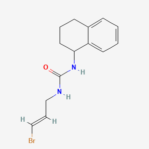 molecular formula C14H17BrN2O B12697732 Urea, 1-(3-bromoallyl)-3-(1,2,3,4-tetrahydro-1-naphthyl)- CAS No. 102434-16-2