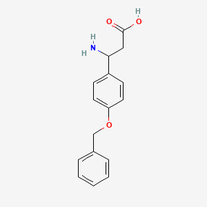 molecular formula C16H17NO3 B1269774 3-Amino-3-[4-(benzyloxy)phenyl]propanoic acid CAS No. 330645-19-7