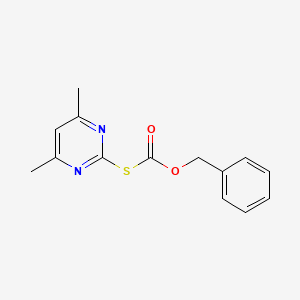 B1269776 Benzyl S-4,6-dimethylpyrimidin-2-yl thiocarbonate CAS No. 42116-21-2