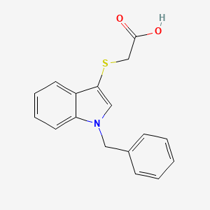 molecular formula C17H15NO2S B1269778 1-Benzylindole-3-thioacetic acid CAS No. 524035-97-0
