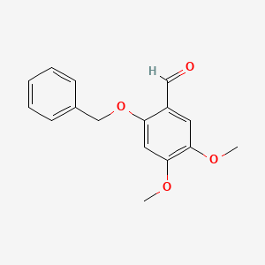 molecular formula C16H16O4 B1269782 2-Benzyloxy-4,5-dimethoxybenzaldehyde CAS No. 14382-86-6