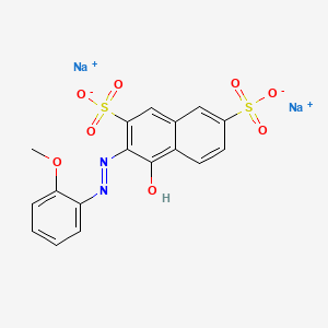 molecular formula C17H12N2Na2O8S2 B12697870 Disodium 4-hydroxy-3-((2-methoxyphenyl)azo)naphthalene-2,7-disulphonate CAS No. 5858-63-9