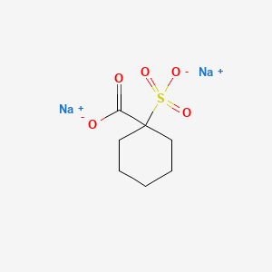 molecular formula C7H10Na2O5S B12697972 Disodium 1-sulphonatocyclohexanecarboxylate CAS No. 35116-30-4