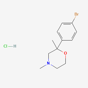 molecular formula C12H17BrClNO B12698003 2-(4-Bromophenyl)-2,4-dimethylmorpholine hydrochloride CAS No. 109461-31-6