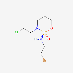 molecular formula C7H15BrClN2O2P B12698015 2H-1,3,2-Oxazaphosphorin-2-amine, tetrahydro-N-(2-bromoethyl)-3-(2-chloroethyl)-, 2-oxide, (S)- CAS No. 104149-15-7
